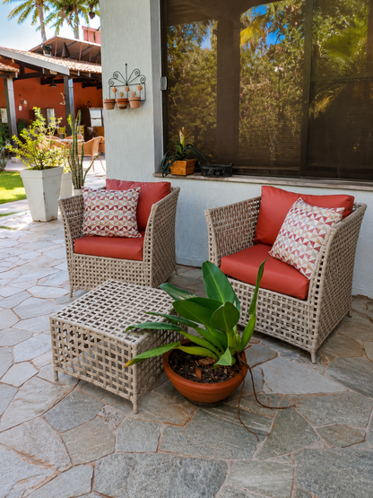 Conjunto Garden Premium com 2 Poltronas e Mesa de Apoio