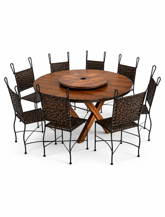 Mesa com Prato Giratório – 1,50m de Diâmetro