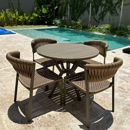 Mesa Ripada com 4 Poltronas